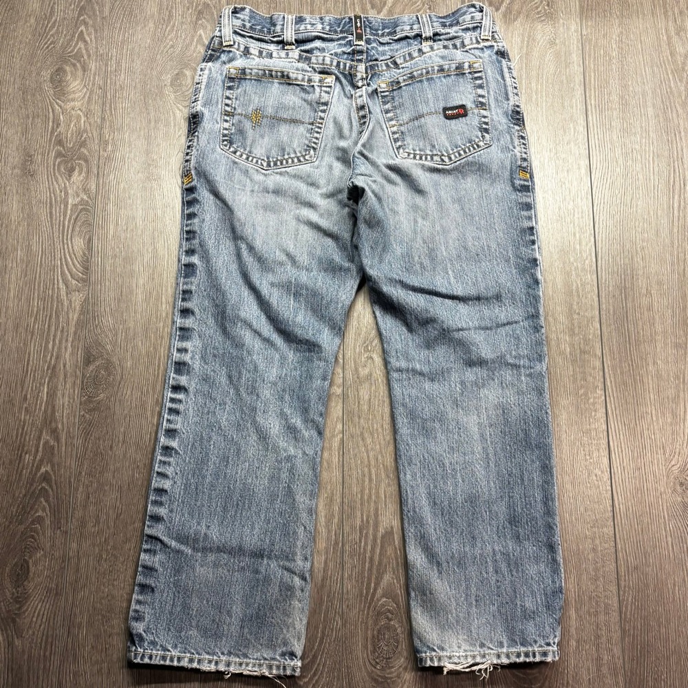 Ariat FR M4 Relaxed Boot Cut Jeans Men 34x30 Medium Wash Flame Resistant 1005037